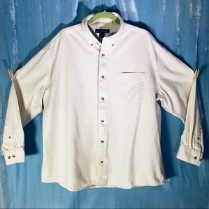 CROFT & BARROW Men’s XL cotton canvas work shirt